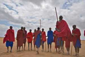 Einheimische der Masai Mara