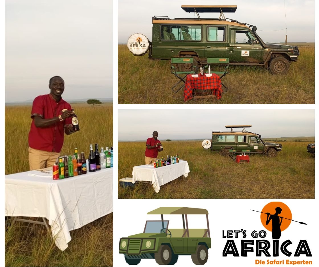 Pirschfahrzeuge mit Lets Go Africa Logo