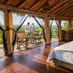 Ausblick der Unterkünfte