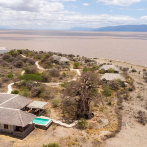 Camp overview und Lake Manyara