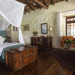 Einzelbetten und Wohnbereich