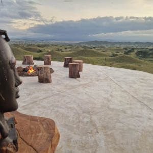 Feuerstelle und Ausblick