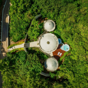 Pavillon Zugang von oben