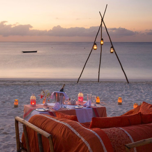 Abendessen am Strand