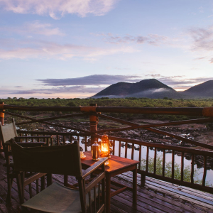 Terrasse mit Sitzmöglichkeit und Ausblick