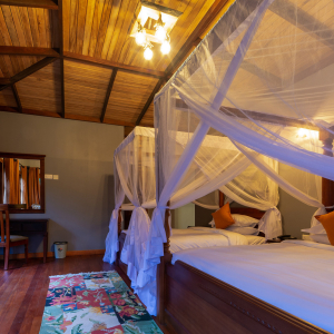 Doppelbett und Einzelbett