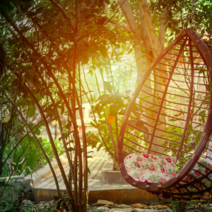 Garten mit Hängesessel