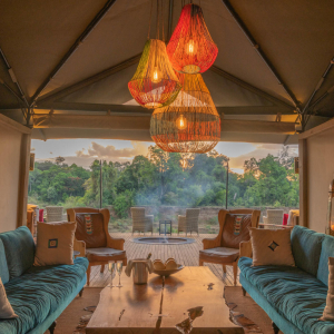 Lounge und Feuerstelle