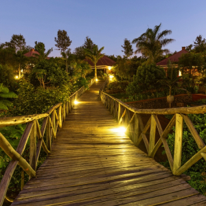 Garten und Lodge Zugang