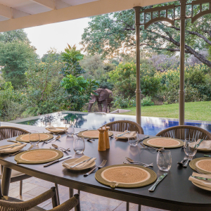privates Essen in der Villa